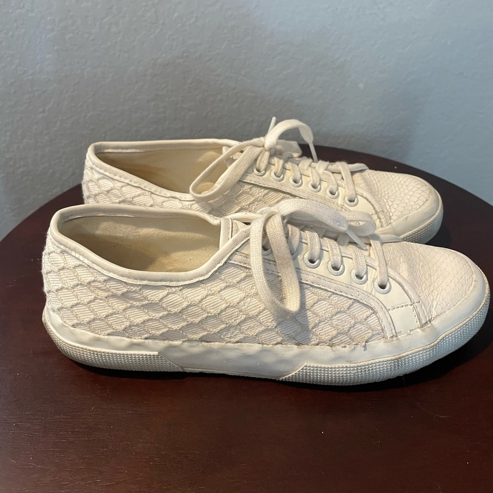 Superga x Rodarte textured white sneakers size 8 women